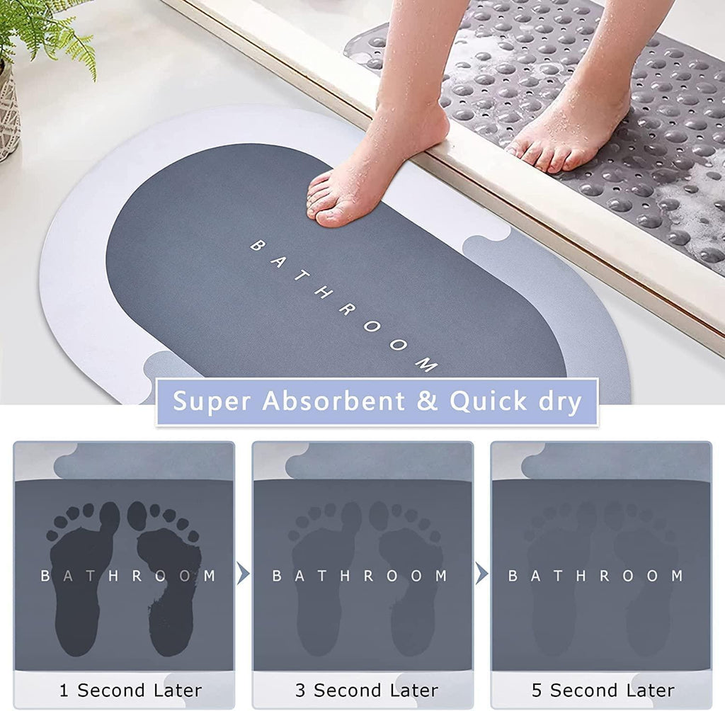 Super Absorbent Bath Mat — No More Slippery Wet Floors