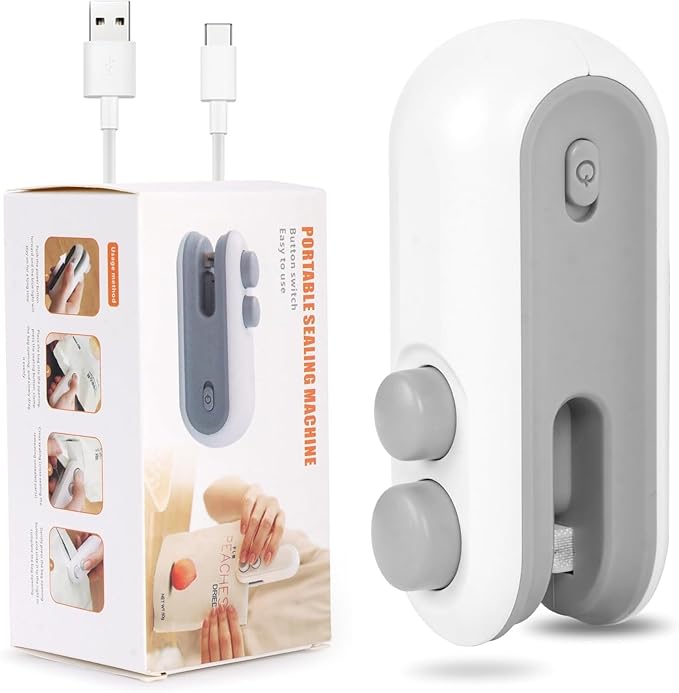Portable Mini Bag Sealer — Keep Snacks Fresh, USB Rechargeable