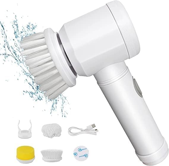 Electric Rotary Cleaning Brush — 3 Heads for Every Surface, Zero Scrubbing