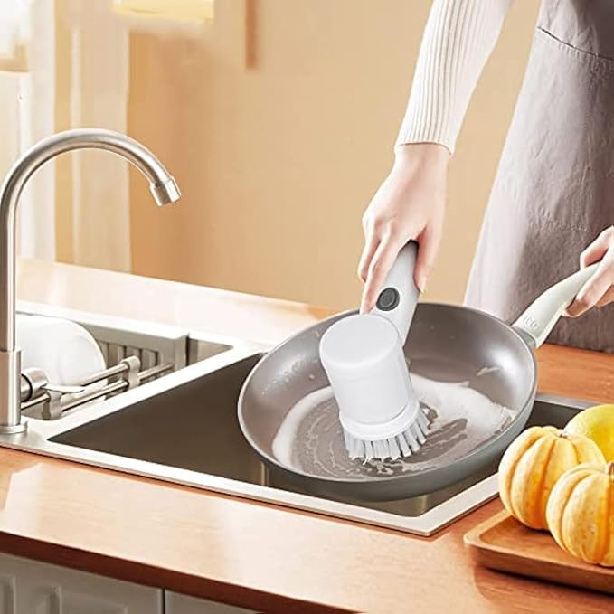 Electric Rotary Cleaning Brush — 3 Heads for Every Surface, Zero Scrubbing