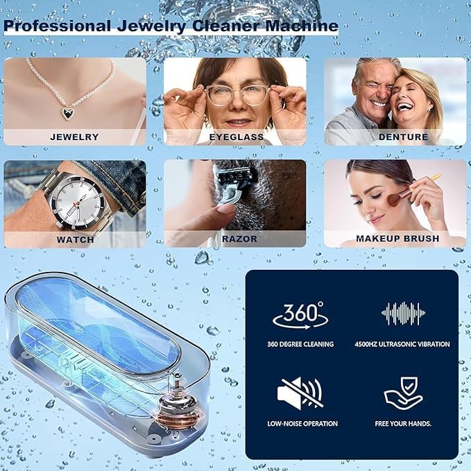 Portable Ultrasonic Jewelry Cleaner