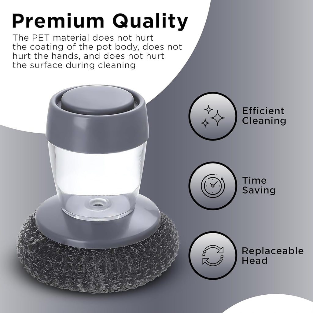 2-in-1 Soap Dispensing Brush — No More Refilling Mid-Scrub (Pack of 2)