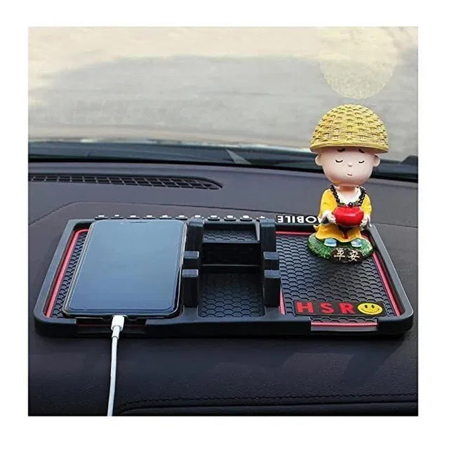 Car Dashboard Phone Mount — Anti-Slip Grip, One-Hand Install