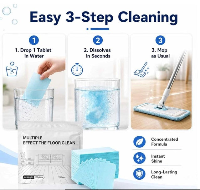 100 Piece Floor Cleaning Tablets (Pack of 1)