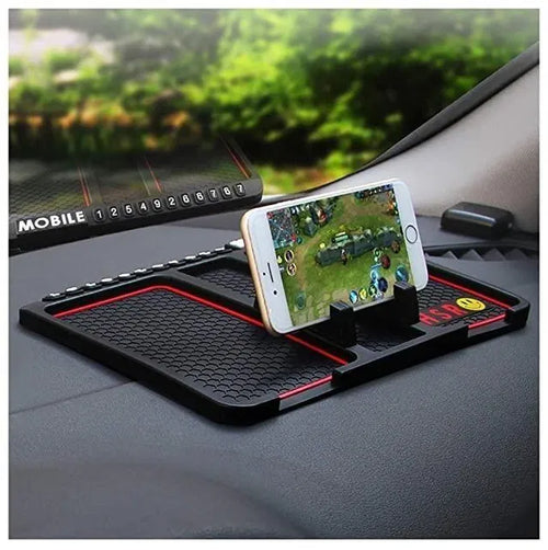 Car Dashboard Phone Mount — Anti-Slip Grip, One-Hand Install