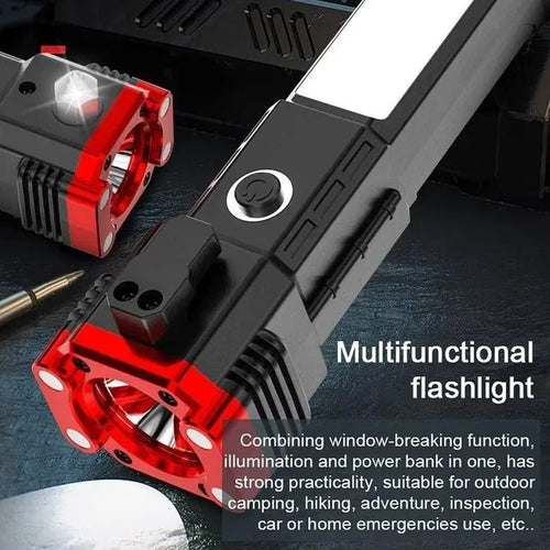 8-in-1 Rechargeable LED Torch — One Light for Every Emergency