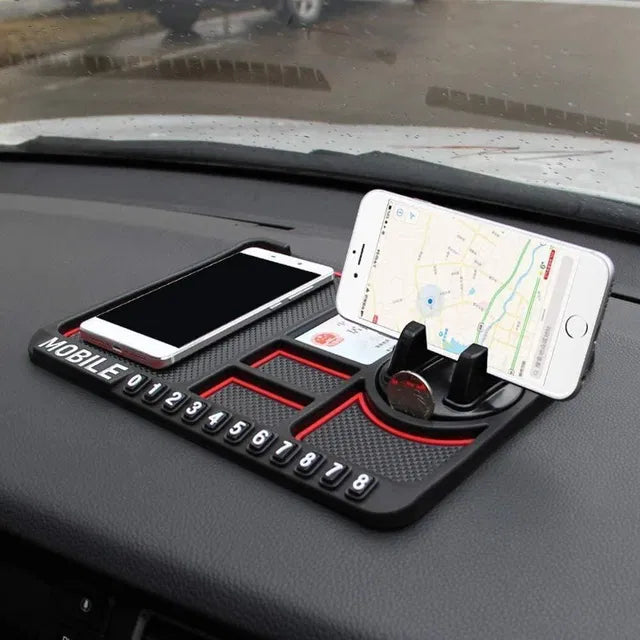 Car Dashboard Phone Mount — Anti-Slip Grip, One-Hand Install